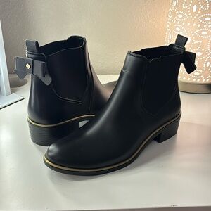 💕Kate Spade💕 Sedgewick Black Chelsea Rubber Rainboots